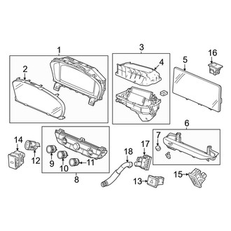 Honda OE - Instrument Panel - Cluster & Switches (Hybrid Sport / Hybrid Sport-L)