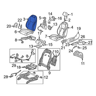 Honda OE - Front Left Seat Back Cushion Cover
