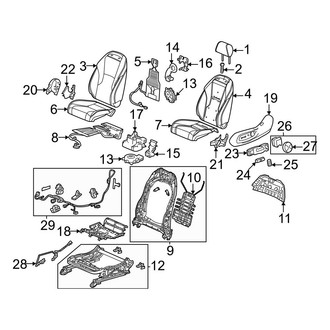 Honda OE - Seats & Tracks - Driver Seat Components (With Power)