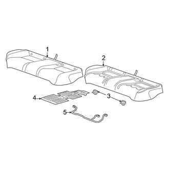 Honda OE - Seats & Tracks - Rear Seat Components (Seat Cushion Components, With Split Bench)