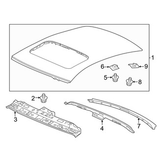 Honda OE - Roof & Components (With Sunroof)