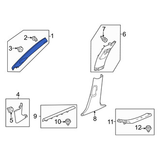 Honda OE - Right Body A-Pillar Trim Panel