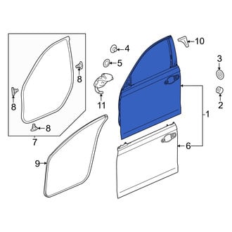Honda OE - Front Left Door Shell