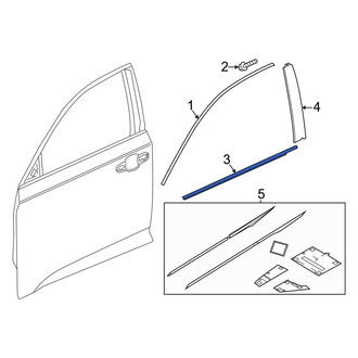 Honda OE - Front Right Door Belt Molding