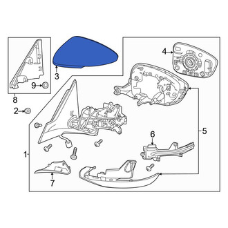 Honda OE - Front Left Upper Door Mirror Cover