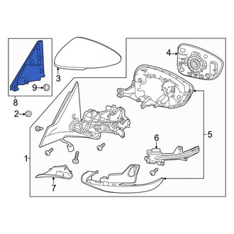 Honda OE - Front Right Door Mirror Trim Ring