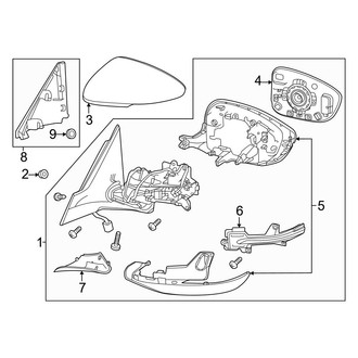 Honda OE - Front Door - Outside Mirrors