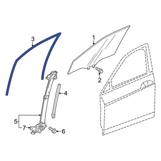 Honda OE - Front Left Window Channel