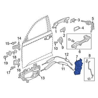 Honda OE - Front Right Door Latch Assembly