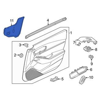 Honda OE - Front Right Door Water Deflector