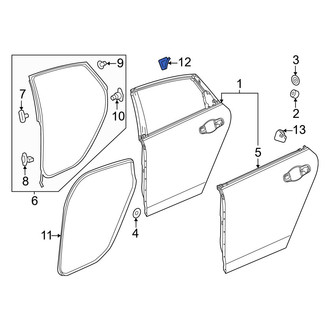 Honda OE - Rear Left Upper Door Window Molding