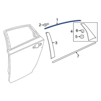 Honda OE - Front Right Door Reveal Molding