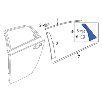 Honda OE - Rear Left Forward Door Applique