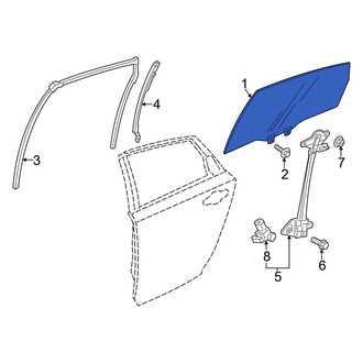 Honda OE - Front Right Door Glass