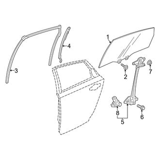 Honda OE - Rear Door - Glass & Hardware