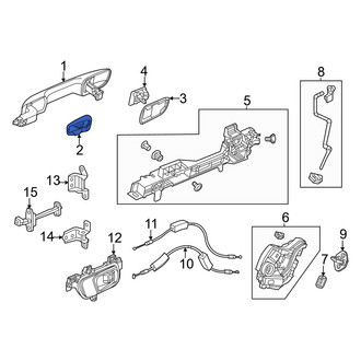 Honda OE - Front Right Forward Exterior Door Handle Gasket