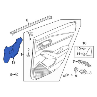 Honda OE - Front Right Door Water Deflector