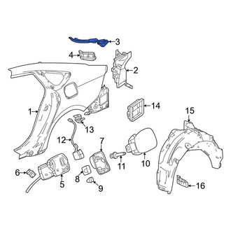 Honda OE - Rear Left Quarter Panel Gutter