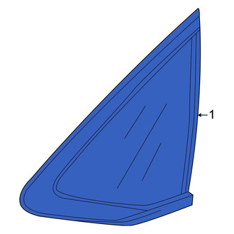 Honda OE - Rear Left Quarter Glass