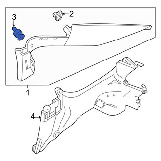 Honda OE - Body B-Pillar Trim Panel Clip