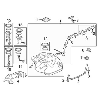 Honda OE - Fuel System Components (EX / LX)