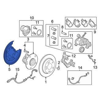 Honda OE - Rear Brake Dust Shield