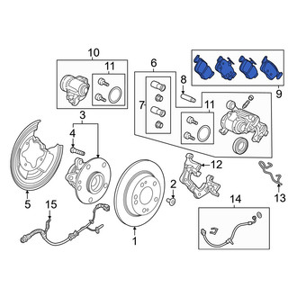Honda OE - Rear Disc Brake Pad Set