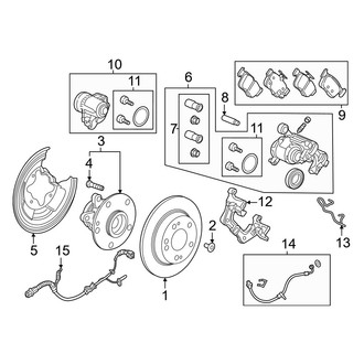 Honda OE - Rear Suspension - Brake Components