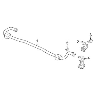 Honda OE - Rear Suspension - Stabilizer Bar & Components