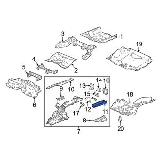 Honda OE - Rear Left Frame Rail End