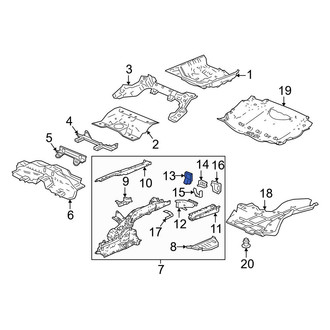 Honda OE - Rear Left Upper Frame Stiffener