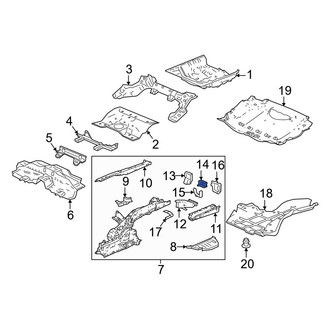 Honda OE - Rear Left Lower Frame Stiffener