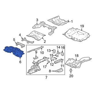 Honda OE - Rear Center Floor Pan Crossmember