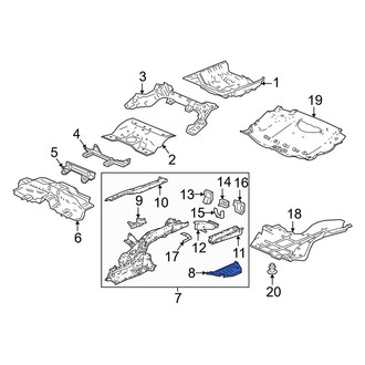 Honda OE - Rear Right Floor Extension