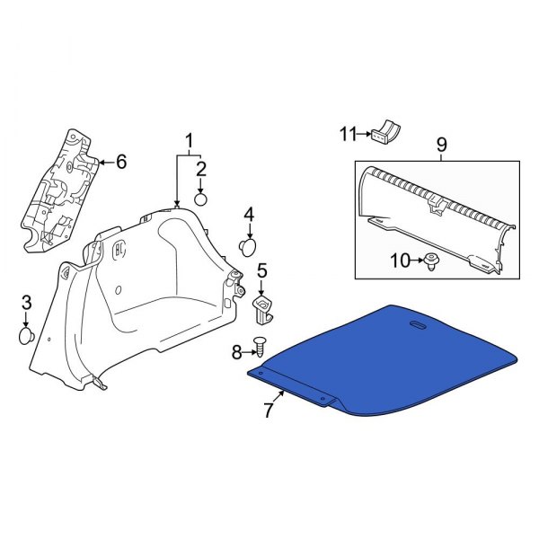 Spare Tire Compartment Cover