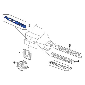 Honda OE - Rear Deck Lid Emblem