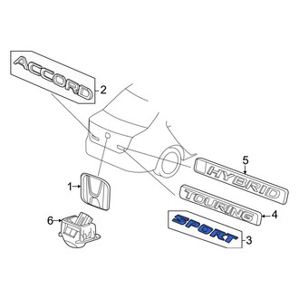 Honda OE - Rear Deck Lid Emblem