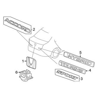 Honda OE - Trunk Lid - Exterior Trim