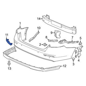 Honda OE - Rear Left Reflector Panel