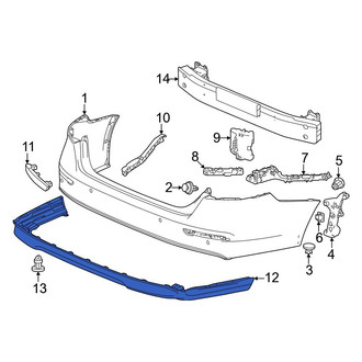 Honda OE - Rear Upper Bumper Cover