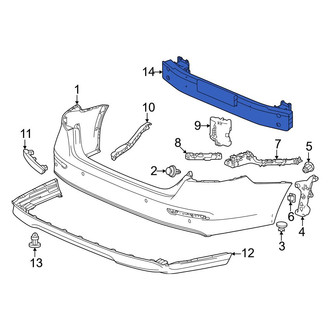 Honda OE - Rear Bumper Impact Bar