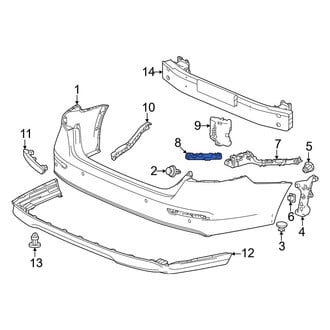 Honda OE - Rear Left Inner Bumper Cover Bracket