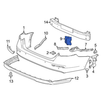 Honda OE - Rear Right Bumper Impact Absorber