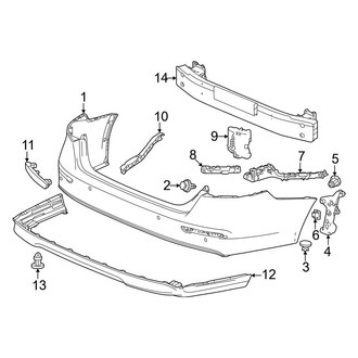 Honda OE - Rear Bumper - Bumper & Components