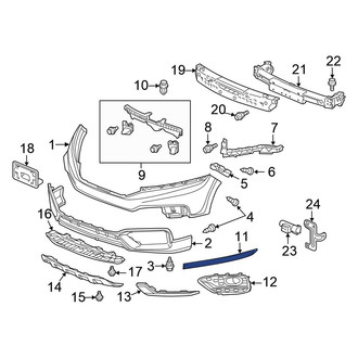 Honda OE - Front Left Headlight Molding
