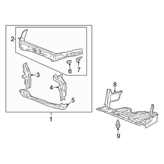 Honda OE - Radiator Support - Splash Shields