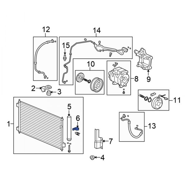 A/C Receiver Drier Bracket