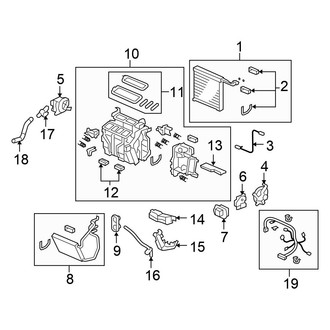 Honda OE - Air Conditioner & Heater - Evaporator Components