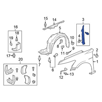 Honda OE - Left Fender Seal