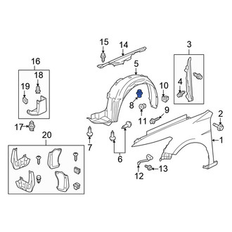 Honda OE - Fender Liner Retainer